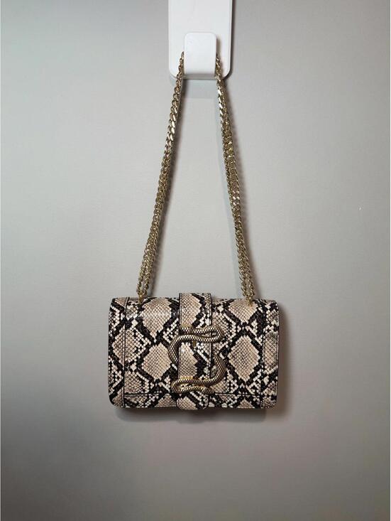 Express Handbags - Snake print leather bag